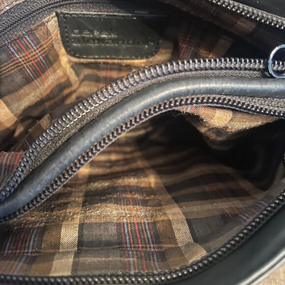 Derek Alexander Black Leather Organizer Crossbody Bag - Picture 8 of 9